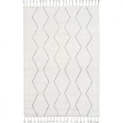 Moxie Ivory/Black 5 ft. x 8 ft. Chevron Area Rug by Dynamic Rugs