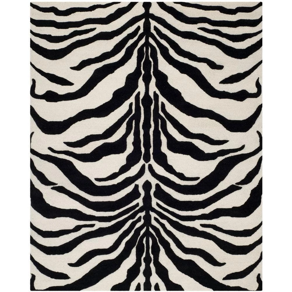 Cambridge Ivory/Black 8 ft. x 10 ft. Area Rug by SAFAVIEH 1 Cambridge Ivory/Black 8 ft. x 10 ft. Area Rug by SAFAVIEH