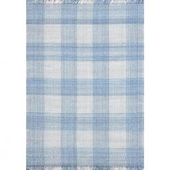 Titus Ivory/Blue 8 ft. x 10 ft. Plaid Area Rug by Dynamic Rugs