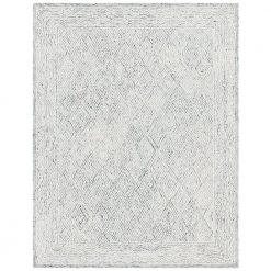 Capri Ivory/Blue 9 ft. x 12 ft. Border Diamond Area Rug by SAFAVIEH