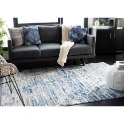 Jasper Ivory/Blue 9 ft. x 12 ft. Geometric Area Rug by SAFAVIEH -SAFAVIEH Shop ivory blue safavieh area rugs jsp107b 9 31 1000