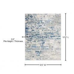 Jasper Ivory/Blue 9 ft. x 12 ft. Geometric Area Rug by SAFAVIEH -SAFAVIEH Shop ivory blue safavieh area rugs jsp107b 9 76 1000
