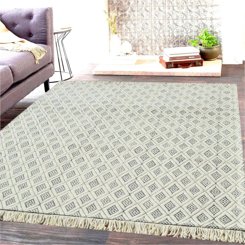 Lola Ivory/Charcoal 8 ft. x 10 ft. Geometric Area Rug by Dynamic Rugs 2 Lola Ivory/Charcoal 8 ft. x 10 ft. Geometric Area Rug by Dynamic Rugs - Image 2