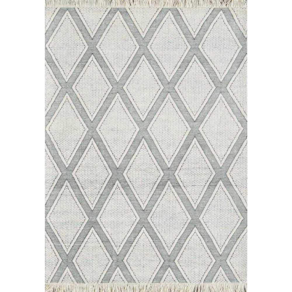 Lola Ivory/Charcoal 8 ft. x 10 ft. Geometric Area Rug by Dynamic Rugs 1 Lola Ivory/Charcoal 8 ft. x 10 ft. Geometric Area Rug by Dynamic Rugs