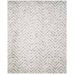 Adirondack Ivory/Charcoal 8 ft. x 10 ft. Chevron Area Rug by SAFAVIEH