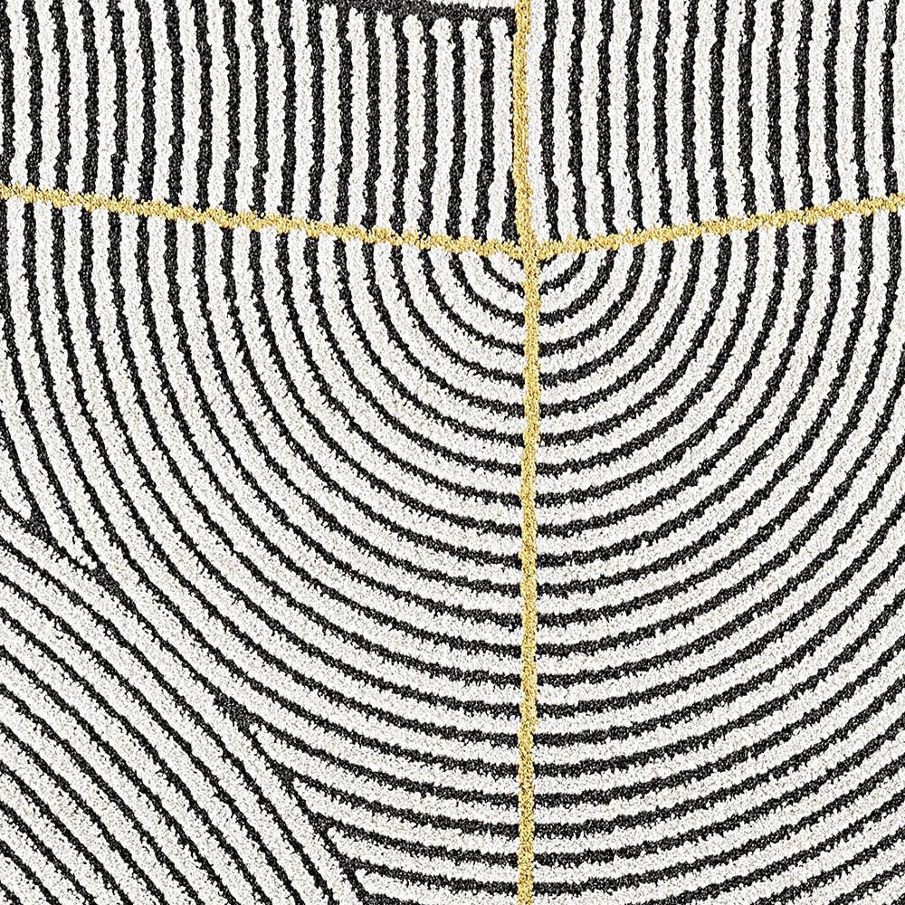 Robin Ivory/Dark Grey/Gold 5 ft. 3 in. x 7 ft. 2 in. Geometric Area Rug by Dynamic Rugs 5 Robin Ivory/Dark Grey/Gold 5 ft. 3 in. x 7 ft. 2 in. Geometric Area Rug by Dynamic Rugs - Image 5