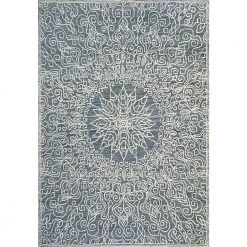 Darcy Ivory/Denim 2 ft. x 4 ft. Medallion Area Rug by Dynamic Rugs