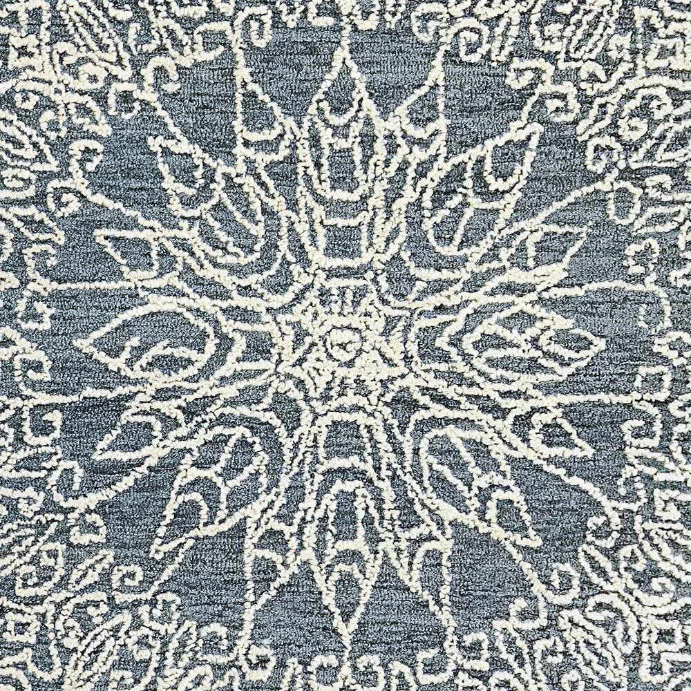 Darcy Ivory/Denim 2 ft. x 4 ft. Medallion Area Rug by Dynamic Rugs 5 Darcy Ivory/Denim 2 ft. x 4 ft. Medallion Area Rug by Dynamic Rugs - Image 5