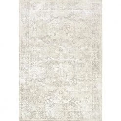 Quartz Ivory 2 ft. 2 in. x 7 ft. 7 in. Transitional Polyester Area Rug by Dynamic Rugs