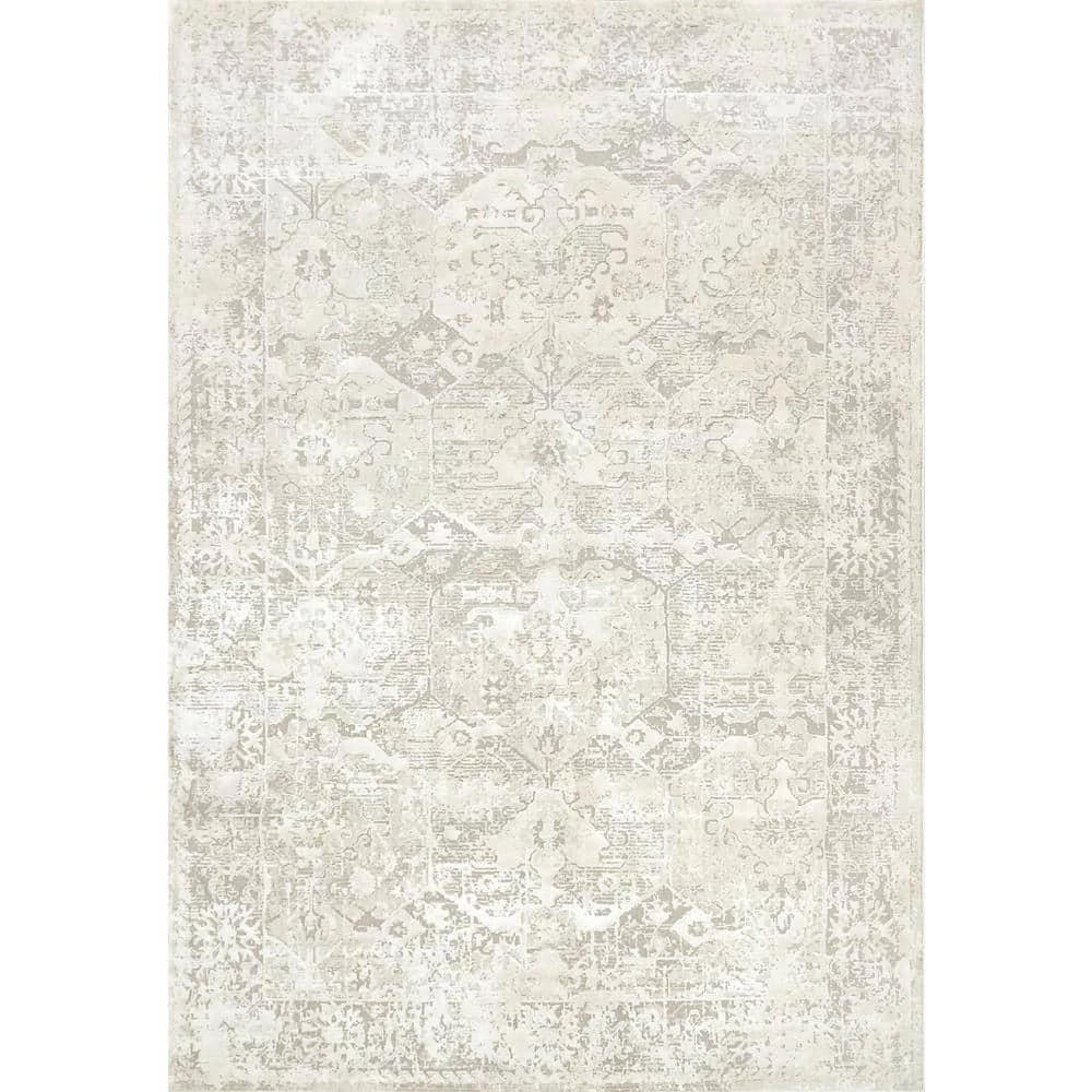 Quartz Ivory 2 ft. 2 in. x 7 ft. 7 in. Transitional Polyester Area Rug by Dynamic Rugs 1 Quartz Ivory 2 ft. 2 in. x 7 ft. 7 in. Transitional Polyester Area Rug by Dynamic Rugs