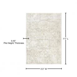 Quartz Ivory 2 ft. 2 in. x 7 ft. 7 in. Transitional Polyester Area Rug by Dynamic Rugs 8 Quartz Ivory 2 ft. 2 in. x 7 ft. 7 in. Transitional Polyester Area Rug by Dynamic Rugs -SAFAVIEH Shop ivory dynamic rugs area rugs qu2827073100 76 1000
