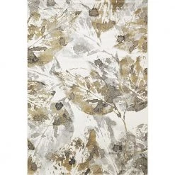 Avenue Ivory/Gold 5 ft. 3 in. x 7 ft. 7 in. Modern Polypropylene Area Rug by Dynamic Rugs