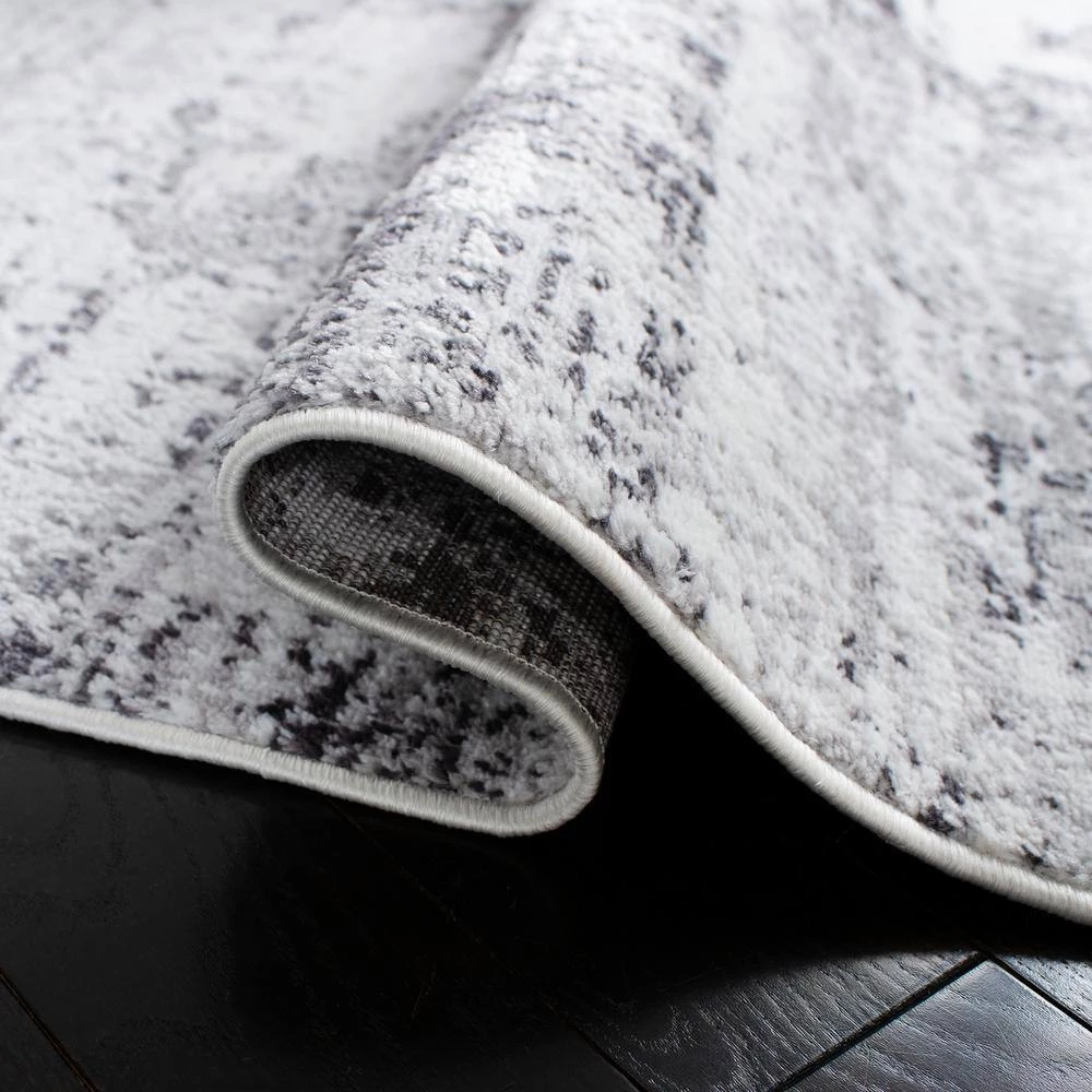 Amelia Ivory/Gray 11 ft. x 11 ft. Abstract Distressed Square Area Rug by SAFAVIEH 7 Amelia Ivory/Gray 11 ft. x 11 ft. Abstract Distressed Square Area Rug by SAFAVIEH - Image 7