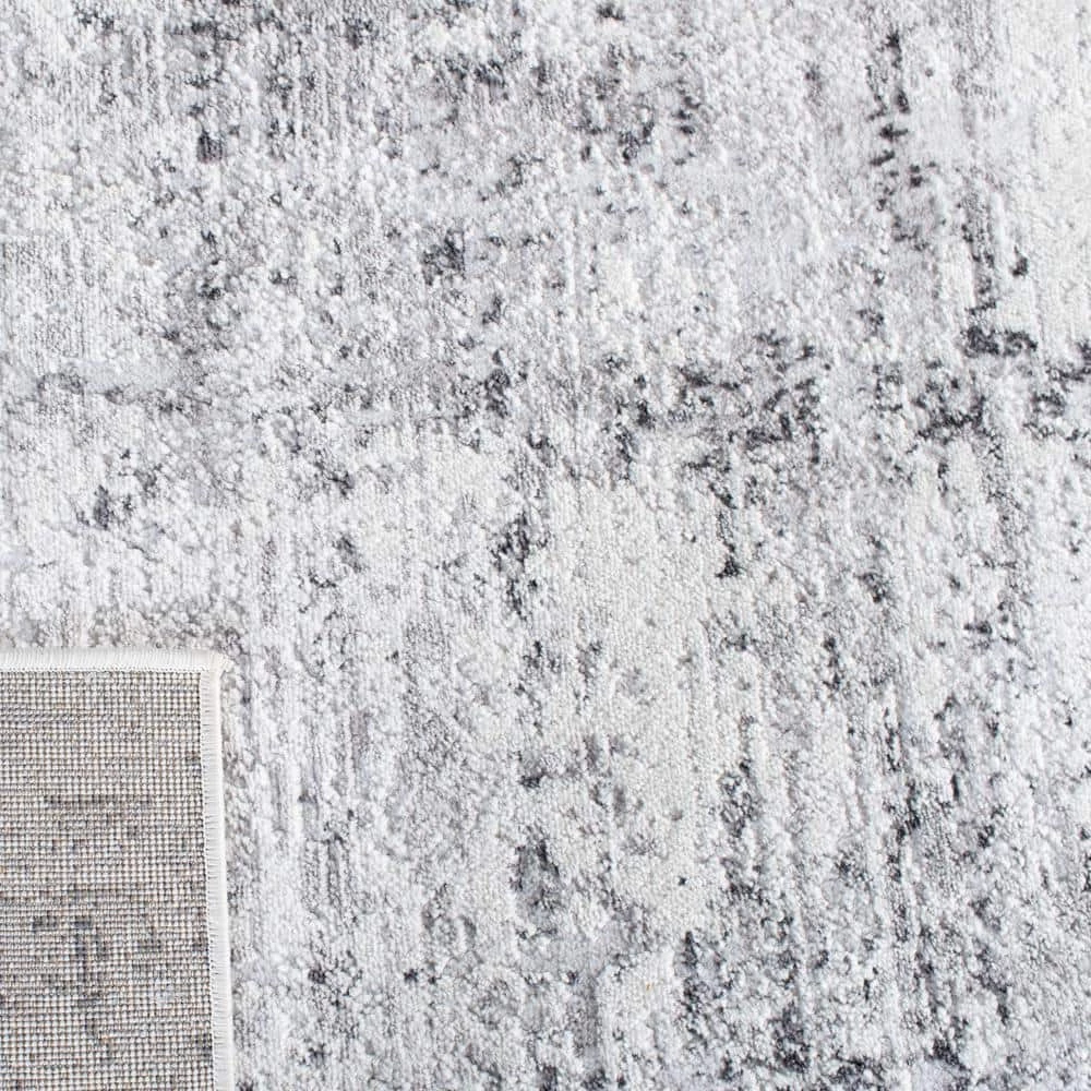 Amelia Ivory/Gray 11 ft. x 11 ft. Abstract Distressed Square Area Rug by SAFAVIEH 4 Amelia Ivory/Gray 11 ft. x 11 ft. Abstract Distressed Square Area Rug by SAFAVIEH - Image 4