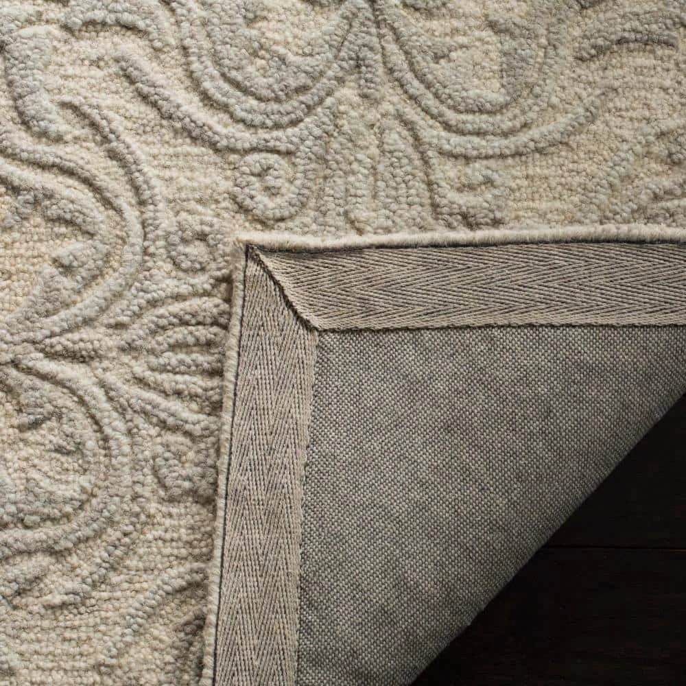 Blossom Ivory/Gray 8 ft. x 10 ft. Floral Area Rug by SAFAVIEH 4 Blossom Ivory/Gray 8 ft. x 10 ft. Floral Area Rug by SAFAVIEH - Image 4