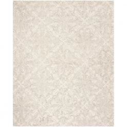 Blossom Ivory/Gray 9 ft. x 12 ft. Diamond Damask Floral Area Rug by SAFAVIEH