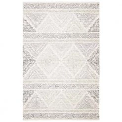 Micro-Loop Ivory/Gray 9 ft. x 12 ft. Geometric Area Rug by SAFAVIEH