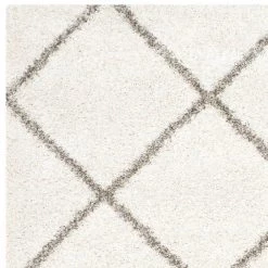 Hudson Shag Ivory/Gray 8 ft. x 10 ft. Geometric Diamonds Area Rug by SAFAVIEH 19 Hudson Shag Ivory/Gray 8 ft. x 10 ft. Geometric Diamonds Area Rug by SAFAVIEH -SAFAVIEH Shop ivory gray safavieh area rugs sgh281a 8 66 1000