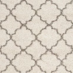 Hudson Shag Ivory/Gray 9 ft. x 12 ft. Geometric Quatrefoil Area Rug by SAFAVIEH -SAFAVIEH Shop ivory gray safavieh area rugs sgh282a 9 66 1000