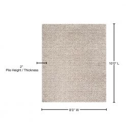 Hudson Shag Ivory/Gray 8 ft. x 10 ft. Geometric Striped Chevron Area Rug by SAFAVIEH 16 Hudson Shag Ivory/Gray 8 ft. x 10 ft. Geometric Striped Chevron Area Rug by SAFAVIEH -SAFAVIEH Shop ivory gray safavieh area rugs sgh330a 8 76 1000