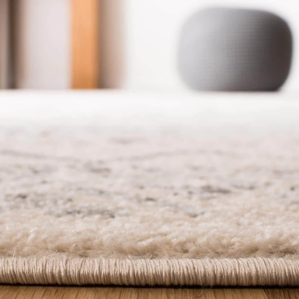 Tulum Ivory/Gray 9 ft. x 12 ft. Border Tribal Distressed Area Rug by SAFAVIEH 6 Tulum Ivory/Gray 9 ft. x 12 ft. Border Tribal Distressed Area Rug by SAFAVIEH - Image 6