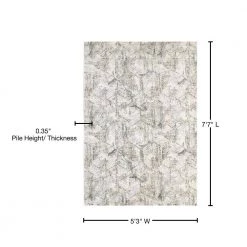 Avenue Ivory/Grey/Blue 5 ft. 3 in. x 7 ft. 7 in. Modern Polypropylene Area Rug by Dynamic Rugs -SAFAVIEH Shop ivory grey blue dynamic rugs area rugs ae6934056151 76 1000