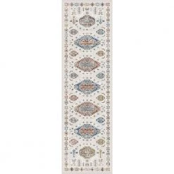 Falcon Ivory/Grey/Blue/Red/Gold 2 ft. 2 in. x 7 ft. 7 in. Moroccan Area Rug by Dynamic Rugs -SAFAVIEH Shop ivory grey blue red gold dynamic rugs area rugs ff286804999 76 1000