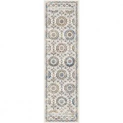 Falcon Ivory/Grey/Blue/Red/Gold 2 ft. 2 in. x 7 ft. 7 in. Oriental Area Rug by Dynamic Rugs -SAFAVIEH Shop ivory grey blue red gold dynamic rugs area rugs ff286806999 76 1000
