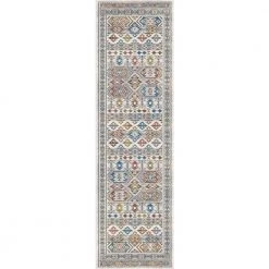 Falcon Ivory/Grey/Blue/Red/Gold 2 ft. 2 in. x 7 ft. 7 in. Oriental Area Rug by Dynamic Rugs 12 Falcon Ivory/Grey/Blue/Red/Gold 2 ft. 2 in. x 7 ft. 7 in. Oriental Area Rug by Dynamic Rugs -SAFAVIEH Shop ivory grey blue red gold dynamic rugs area rugs ff286807999 76 1000