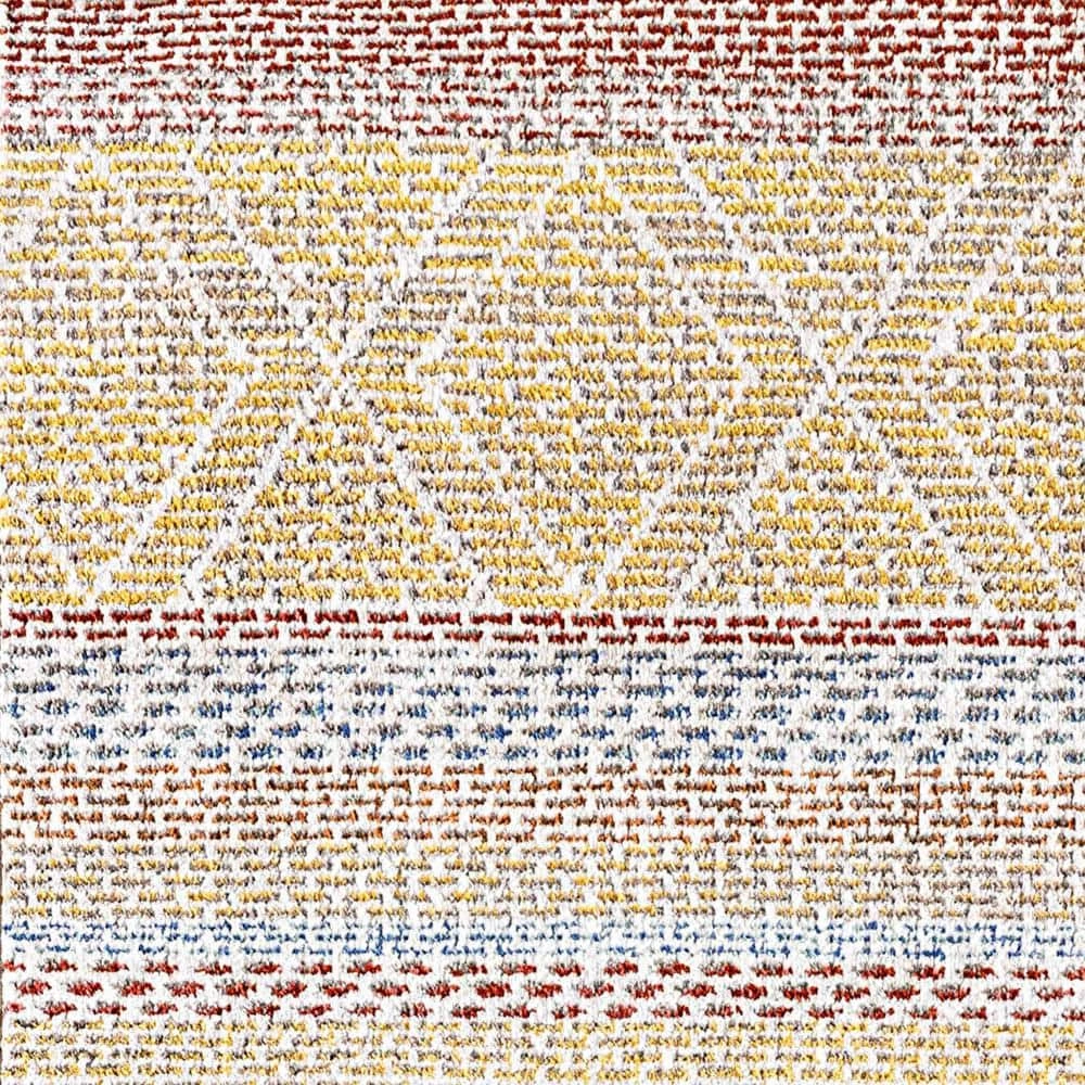 Falcon Ivory/Grey/Blue/Red/Gold 3 ft. 11 in. x 5 ft. 3 in. Geometric Area Rug by Dynamic Rugs 6 Falcon Ivory/Grey/Blue/Red/Gold 3 ft. 11 in. x 5 ft. 3 in. Geometric Area Rug by Dynamic Rugs - Image 6