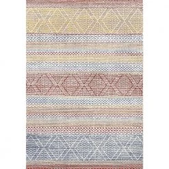 Falcon Ivory/Grey/Blue/Red/Gold 3 ft. 11 in. x 5 ft. 3 in. Geometric Area Rug by Dynamic Rugs