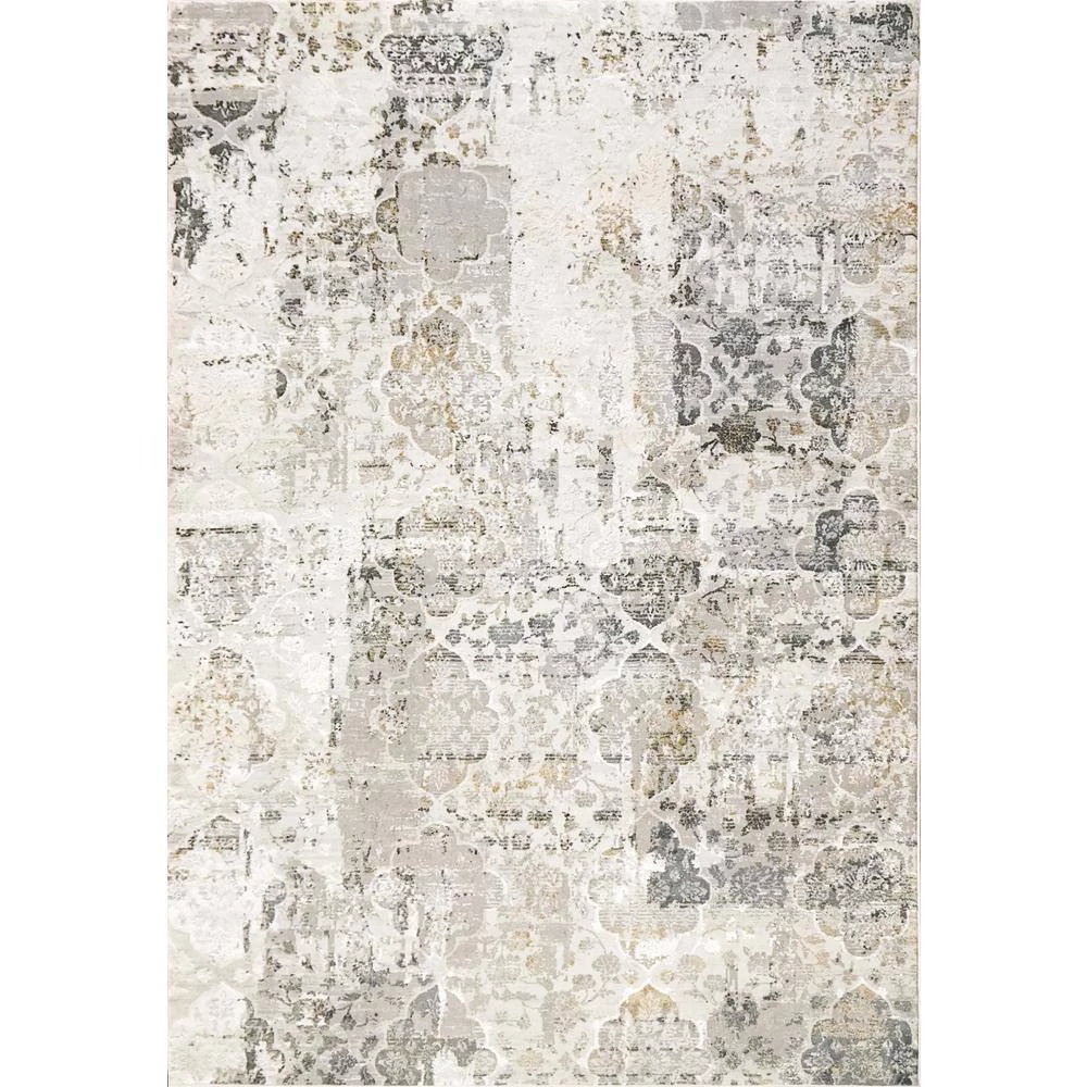 Quartz Ivory/Grey 2 ft. 2 in. x 7 ft. 7 in. Transitional Polyester Area Rug by Dynamic Rugs 5 Quartz Ivory/Grey 2 ft. 2 in. x 7 ft. 7 in. Transitional Polyester Area Rug by Dynamic Rugs - Image 5