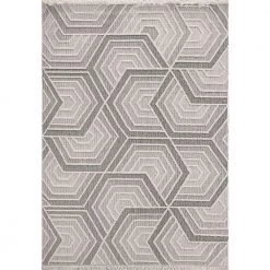 Seville Ivory/Grey 5 ft. x 7 ft. Geometric Area Rug by Dynamic Rugs