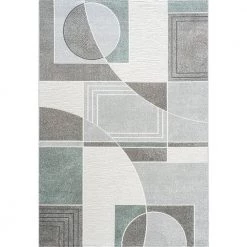 Polaris Ivory/Grey/Teal 2 ft. x 3 ft. 11 in. Geometric Area Rug by Dynamic Rugs