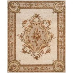 Empire Ivory/Light Gray 8 ft. x 11 ft. Border Area Rug by SAFAVIEH