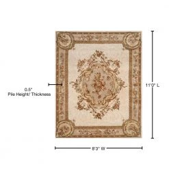 Empire Ivory/Light Gray 8 ft. x 11 ft. Border Area Rug by SAFAVIEH -SAFAVIEH Shop ivory light gray safavieh area rugs em414c 9 76 1000