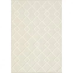 Maeve Ivory/Light Grey 2 ft. x 7 ft. 6 in. Geometric Area Rug by Dynamic Rugs