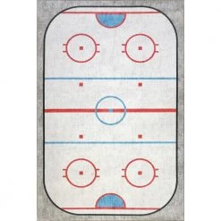 Kidz Ivory Multi 5 ft. x 7 ft. Children Polyester Area Rug by Dynamic Rugs