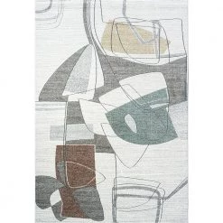 Polaris Ivory/Multi 5 ft. 3 in. x 7 ft. 7 in. Geometric Area Rug by Dynamic Rugs