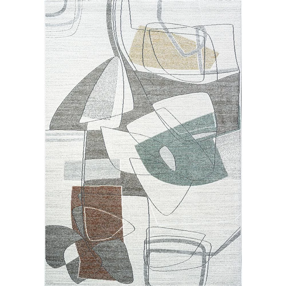 Polaris Ivory/Multi 5 ft. 3 in. x 7 ft. 7 in. Geometric Area Rug by Dynamic Rugs 1 Polaris Ivory/Multi 5 ft. 3 in. x 7 ft. 7 in. Geometric Area Rug by Dynamic Rugs