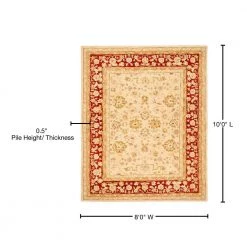 Anatolia Ivory/Red 8 ft. x 10 ft. Border Area Rug by SAFAVIEH -SAFAVIEH Shop ivory red safavieh area rugs an522c 8 76 1000