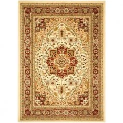 Lyndhurst Ivory/Red 10 ft. x 14 ft. Border Area Rug by SAFAVIEH