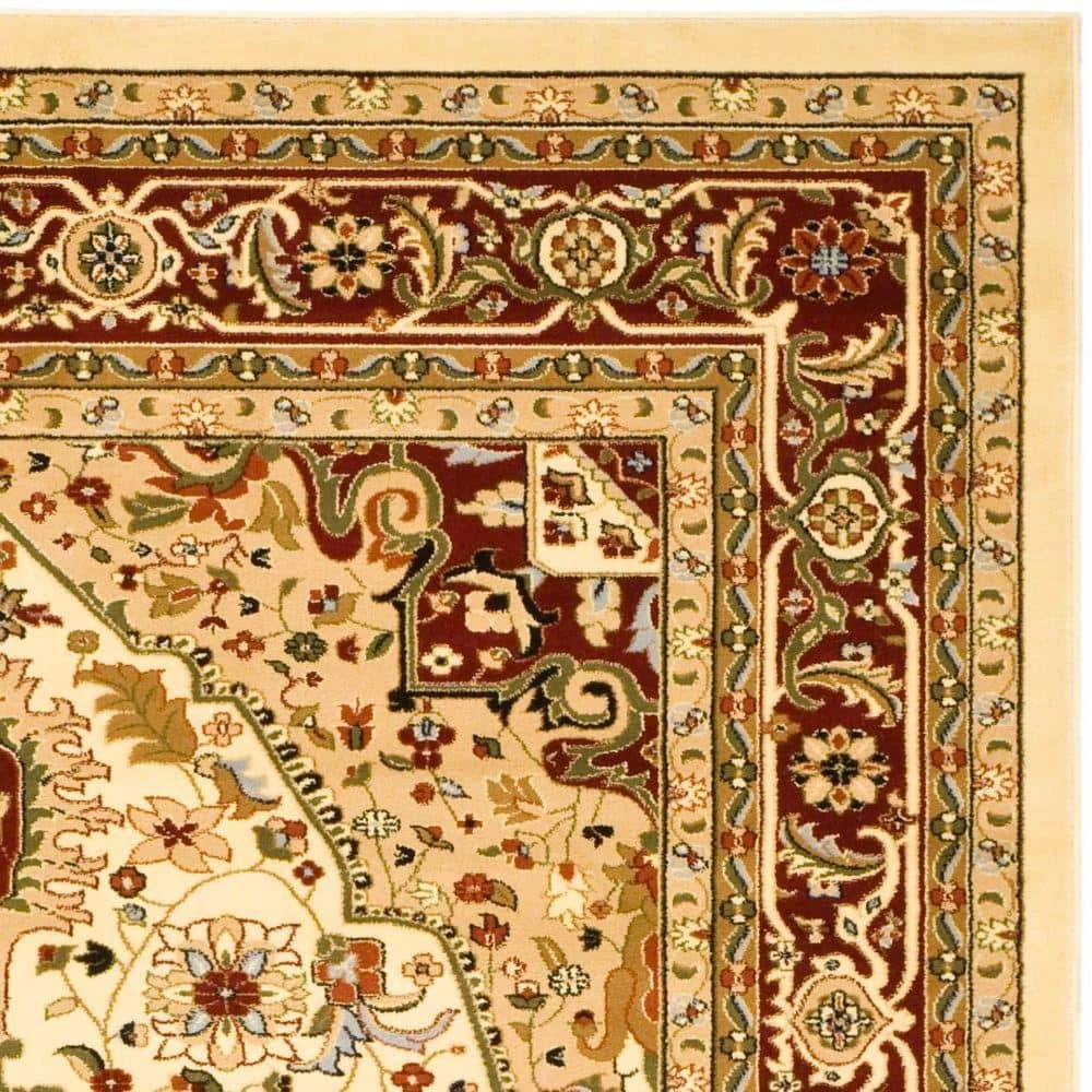 Lyndhurst Ivory/Red 10 ft. x 14 ft. Border Area Rug by SAFAVIEH 7 Lyndhurst Ivory/Red 10 ft. x 14 ft. Border Area Rug by SAFAVIEH - Image 7