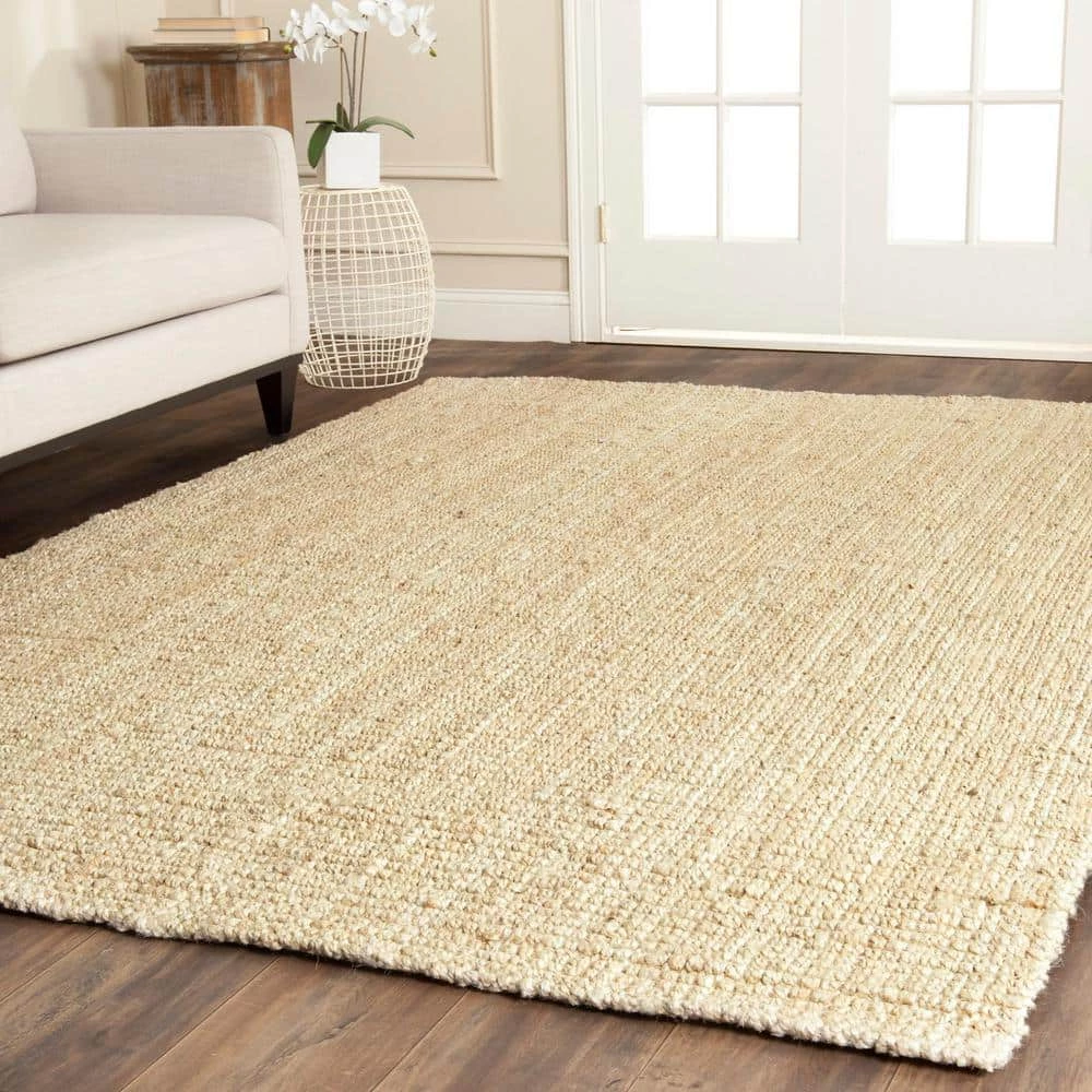 Natural Fiber Ivory 9 ft. x 9 ft. Square Solid Area Rug by SAFAVIEH 2 Natural Fiber Ivory 9 ft. x 9 ft. Square Solid Area Rug by SAFAVIEH - Image 2
