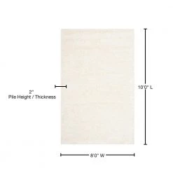 Milan Shag Ivory 8 ft. x 10 ft. Solid Area Rug by SAFAVIEH 23 Milan Shag Ivory 8 ft. x 10 ft. Solid Area Rug by SAFAVIEH -SAFAVIEH Shop ivory safavieh area rugs sg180 1212 8 76 1000