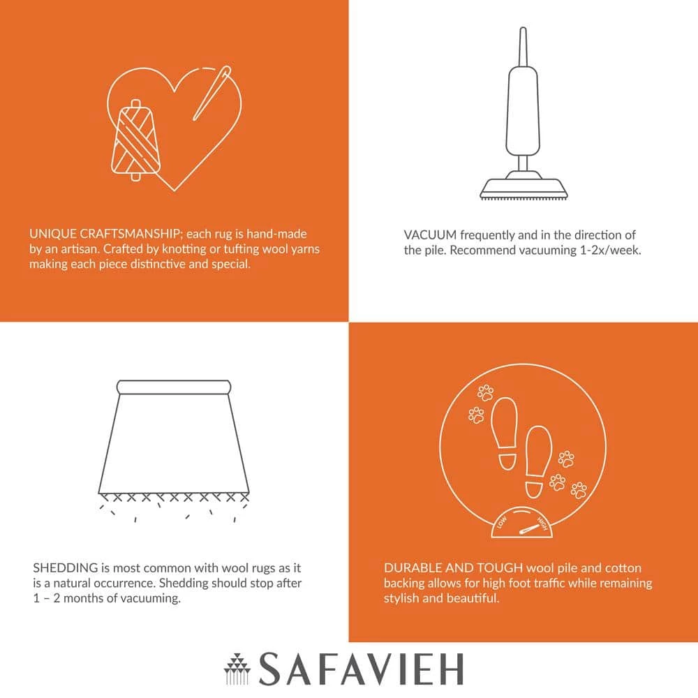 Textural Ivory 8 ft. x 10 ft. Solid Color Geometric Area Rug by SAFAVIEH 3 Textural Ivory 8 ft. x 10 ft. Solid Color Geometric Area Rug by SAFAVIEH - Image 3