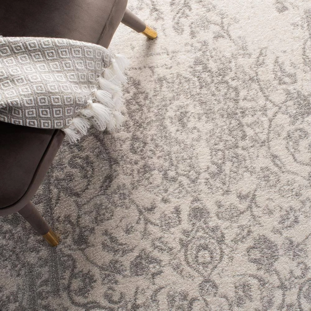 Adirondack Ivory/Silver 11 ft. x 15 ft. Border Area Rug by SAFAVIEH 9 Adirondack Ivory/Silver 11 ft. x 15 ft. Border Area Rug by SAFAVIEH - Image 9