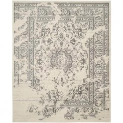 Adirondack Ivory/Silver 11 ft. x 15 ft. Border Area Rug by SAFAVIEH