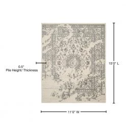 Adirondack Ivory/Silver 11 ft. x 15 ft. Border Area Rug by SAFAVIEH 21 Adirondack Ivory/Silver 11 ft. x 15 ft. Border Area Rug by SAFAVIEH -SAFAVIEH Shop ivory silver safavieh area rugs adr101b 1115 76 1000