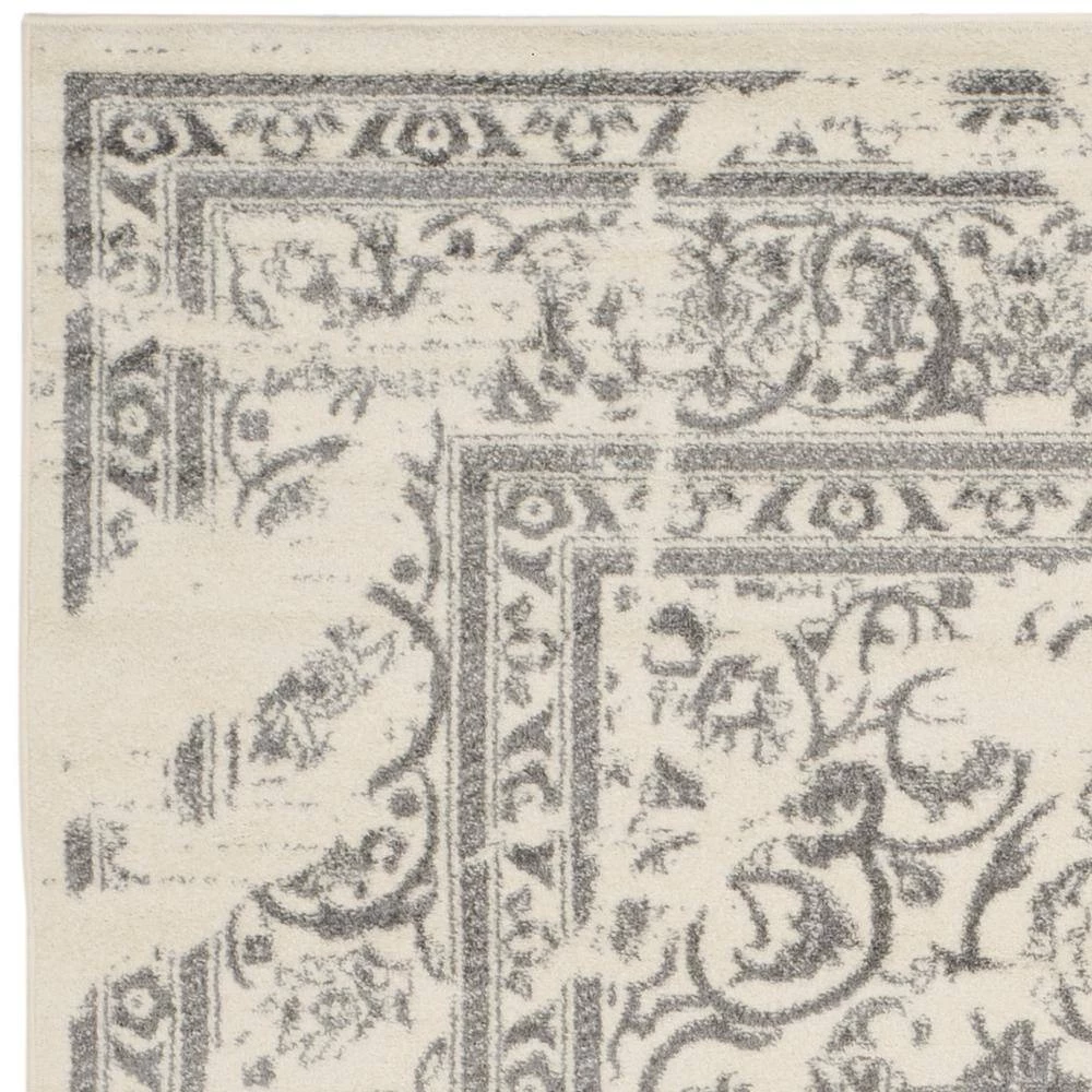 Adirondack Ivory/Silver 11 ft. x 15 ft. Border Area Rug by SAFAVIEH 6 Adirondack Ivory/Silver 11 ft. x 15 ft. Border Area Rug by SAFAVIEH - Image 6